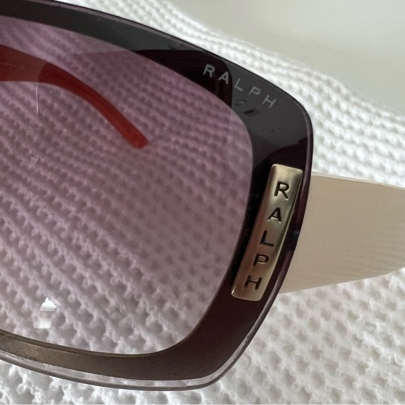 Ralph Lauren Vintage 1990’s Cream/Orange Frame Gradient Lense Women’s Sunglasses - Picture 14 of 16